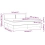 Box spring bed with mattress and LED light gray velvet 160x200 cm by vidaXL, Beds and slatted bases - Ref: Foro24-3134351, Pr...