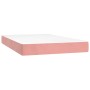 Cama box spring colchón y LED terciopelo rosa 120x200 cm de vidaXL, Camas y somieres - Ref: Foro24-3134398, Precio: 409,60 €,...