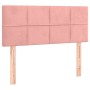 Cama box spring colchón y LED terciopelo rosa 120x200 cm de vidaXL, Camas y somieres - Ref: Foro24-3134398, Precio: 409,60 €,...