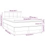 Box spring bed with mattress and LED pink velvet 120x200 cm by vidaXL, Beds and slatted bases - Ref: Foro24-3134398, Price: 4...