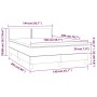 Box spring bed with mattress and LED light gray velvet 140x200 cm by vidaXL, Beds and slatted bases - Ref: Foro24-3134345, Pr...