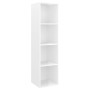 Glossy white plywood wall TV cabinet 37x37x142.5 cm by vidaXL, TV Furniture - Ref: Foro24-805495, Price: 65,82 €, Discount: %