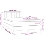 Box spring bed with mattress and LED pink velvet 120x200 cm by vidaXL, Beds and slatted bases - Ref: Foro24-3134518, Price: 4...