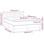 Box spring bed with mattress and LED dark gray velvet 140x200 cm by vidaXL, Beds and slatted bases - Ref: Foro24-3134526, Pri...