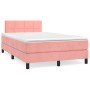 Box spring bed with pink velvet mattress 120x200 cm by vidaXL, Beds and slatted bases - Ref: Foro24-3141298, Price: 400,93 €,...