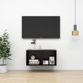 Black plywood TV wall cabinet 37x37x72 cm by vidaXL, TV Furniture - Ref: Foro24-805472, Price: 29,99 €, Discount: %