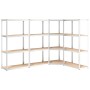 Shelving 4 levels 4 units steel plywood silver by vidaXL, Industrial shelving - Ref: Foro24-3154145, Price: 167,54 €, Discoun...