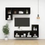 Black plywood TV wall cabinet 37x37x72 cm by vidaXL, TV Furniture - Ref: Foro24-805472, Price: 36,40 €, Discount: %