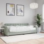 Sofá cama con colchón terciopelo gris claro 90x190 cm de vidaXL, Camas y somieres - Ref: Foro24-3196918, Precio: 391,57 €, De...