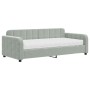 Sofá cama con colchón terciopelo gris claro 90x190 cm de vidaXL, Camas y somieres - Ref: Foro24-3196918, Precio: 391,57 €, De...