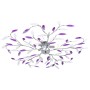 Lámpara de techo brazos cristal forma hoja 5 bombillas morado de vidaXL, Apliques de techo - Ref: Foro24-289240, Precio: 69,7...