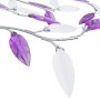 Lámpara de techo brazos cristal forma hoja 5 bombillas morado de vidaXL, Apliques de techo - Ref: Foro24-289240, Precio: 69,7...