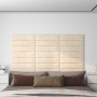 Wall panels 12 pcs cream velvet 60x15 cm 1.08 m² by vidaXL, Wall covering - Ref: Foro24-343843, Price: 46,56 €, Discount: %