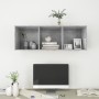 Mueble TV pared madera contrachapada hormigón 37x37x107 cm de vidaXL, Muebles TV - Ref: Foro24-805484, Precio: 46,40 €, Descu...