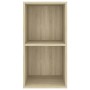 Oak plywood TV wall cabinet 37x37x72 cm by vidaXL, TV Furniture - Ref: Foro24-805474, Price: 37,62 €, Discount: %