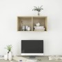 Oak plywood TV wall cabinet 37x37x72 cm by vidaXL, TV Furniture - Ref: Foro24-805474, Price: 37,62 €, Discount: %