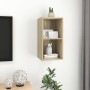 Oak plywood TV wall cabinet 37x37x72 cm by vidaXL, TV Furniture - Ref: Foro24-805474, Price: 37,62 €, Discount: %