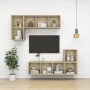 Oak plywood TV wall cabinet 37x37x72 cm by vidaXL, TV Furniture - Ref: Foro24-805474, Price: 37,62 €, Discount: %