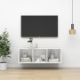 Glossy white plywood wall TV cabinet 37x37x107 cm by vidaXL, TV Furniture - Ref: Foro24-805486, Price: 51,52 €, Discount: %