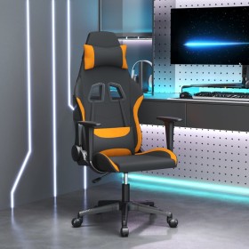 Gaming-Stuhl aus schwarzem und orangefarbenem Stoff von vidaXL, Gaming-Stühle - Ref: Foro24-3143737, Preis: 124,99 €, Rabatt: %