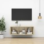 Oak plywood TV wall cabinet 37x37x72 cm by vidaXL, TV Furniture - Ref: Foro24-805483, Price: 48,21 €, Discount: %