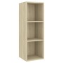 Oak plywood TV wall cabinet 37x37x72 cm by vidaXL, TV Furniture - Ref: Foro24-805483, Price: 48,21 €, Discount: %