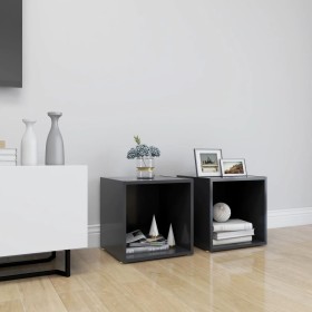 TV furniture 2 units plywood gray 37x35x37 cm by vidaXL, TV Furniture - Ref: Foro24-805505, Price: 33,32 €, Discount: %