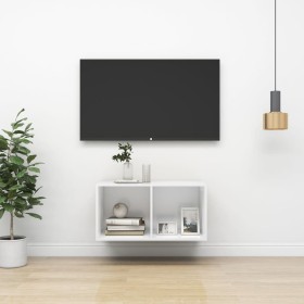 Mueble de pared para TV madera contrachapada blanco 37x37x72 cm de vidaXL, Muebles TV - Ref: Foro24-805471, Precio: 36,86 €, ...