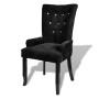 Sillón de terciopelo negro de vidaXL, Sillas de comedor - Ref: Foro24-240653, Precio: 187,82 €, Descuento: %