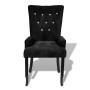 Sillón de terciopelo negro de vidaXL, Sillas de comedor - Ref: Foro24-240653, Precio: 187,82 €, Descuento: %