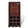 Botellero de madera para 9 botellas baúl con cajón de vidaXL, Botelleros - Ref: Foro24-240506, Precio: 110,00 €, Descuento: %