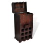 Botellero de madera para 9 botellas baúl con cajón de vidaXL, Botelleros - Ref: Foro24-240506, Precio: 110,00 €, Descuento: %