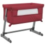 Crib with red linen fabric mattress by vidaXL, Cribs and beds for children - Ref: Foro24-10299, Price: 78,99 €, Discount: %