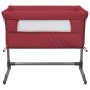 Crib with red linen fabric mattress by vidaXL, Cribs and beds for children - Ref: Foro24-10299, Price: 78,99 €, Discount: %