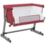 Crib with red linen fabric mattress by vidaXL, Cribs and beds for children - Ref: Foro24-10299, Price: 78,99 €, Discount: %