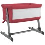 Crib with red linen fabric mattress by vidaXL, Cribs and beds for children - Ref: Foro24-10299, Price: 78,99 €, Discount: %