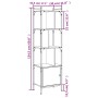 Shelf with black wooden door 44.5x30x154.5 cm by vidaXL, Bookcases and shelves - Ref: Foro24-833353, Price: 80,74 €, Discount: %