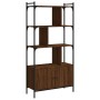 Shelf with brown oak wood doors 76.5x30x154.5 cm by vidaXL, Bookcases and shelves - Ref: Foro24-833352, Price: 97,68 €, Disco...