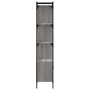 Sonoma gray wood shelf with door 44.5x30x154.5 cm by vidaXL, Bookcases and shelves - Ref: Foro24-833356, Price: 64,98 €, Disc...