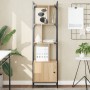 Sonoma oak wood shelf with door 44.5x30x154.5 cm by vidaXL, Bookcases and shelves - Ref: Foro24-833354, Price: 70,08 €, Disco...