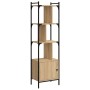 Sonoma oak wood shelf with door 44.5x30x154.5 cm by vidaXL, Bookcases and shelves - Ref: Foro24-833354, Price: 70,08 €, Disco...