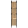 Sonoma oak wood shelf with door 44.5x30x154.5 cm by vidaXL, Bookcases and shelves - Ref: Foro24-833354, Price: 70,08 €, Disco...