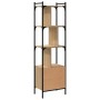 Sonoma oak wood shelf with door 44.5x30x154.5 cm by vidaXL, Bookcases and shelves - Ref: Foro24-833354, Price: 70,08 €, Disco...