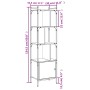 Sonoma oak wood shelf with door 44.5x30x154.5 cm by vidaXL, Bookcases and shelves - Ref: Foro24-833354, Price: 70,08 €, Disco...