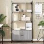 Sonoma gray wood shelf with doors 76.5x30x154.5 cm by vidaXL, Bookcases and shelves - Ref: Foro24-833351, Price: 98,24 €, Dis...