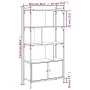 Regal mit schwarzen Holztüren 76,5 x 30 x 154,5 cm von vidaXL, Bücherregale und Regale - Ref: Foro24-833348, Preis: 112,51 €,...