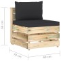 Ecksofa mit grau imprägnierten Holzkissen von vidaXL, Modulare Sofas für den Außenbereich - Ref: Foro24-3074514, Preis: 85,16...