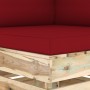 Ecksofa mit grün imprägnierten Holzkissen von vidaXL, Modulare Sofas für den Außenbereich - Ref: Foro24-3074504, Preis: 148,9...