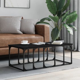 Black engineered wood coffee table 100x50x35.5 cm by vidaXL, Coffee table - Ref: Foro24-833378, Price: 36,99 €, Discount: %