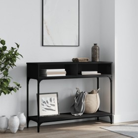 Black engineered wood console table 100x30.5x75 cm by vidaXL, Side tables - Ref: Foro24-833388, Price: 67,99 €, Discount: %